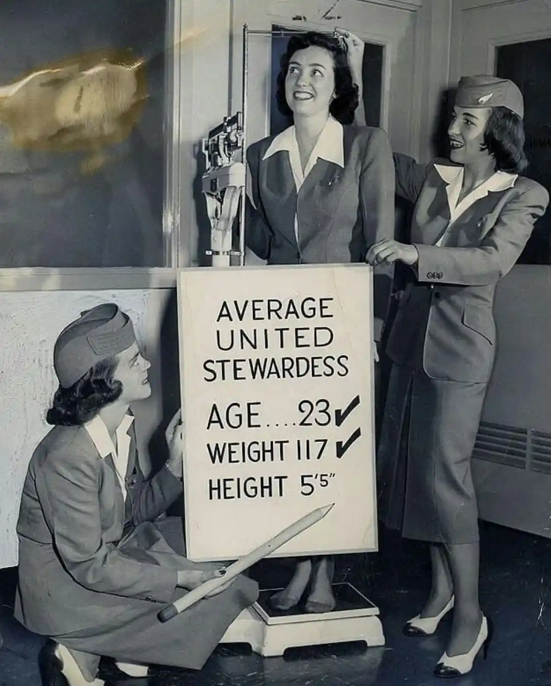 Throwback to 1948: Three United Airlines Stewardesses