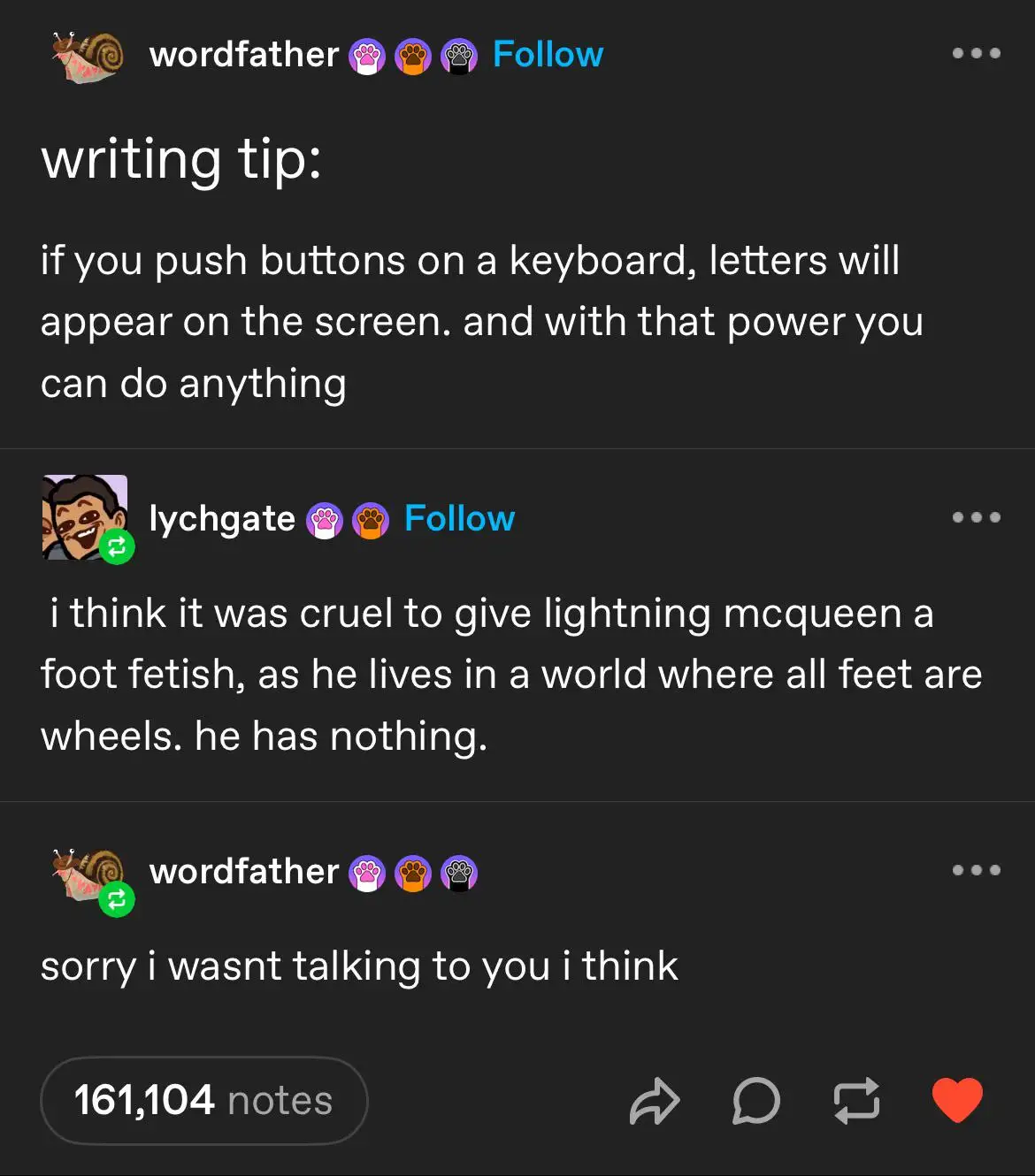 A valuable tip for aspiring writers