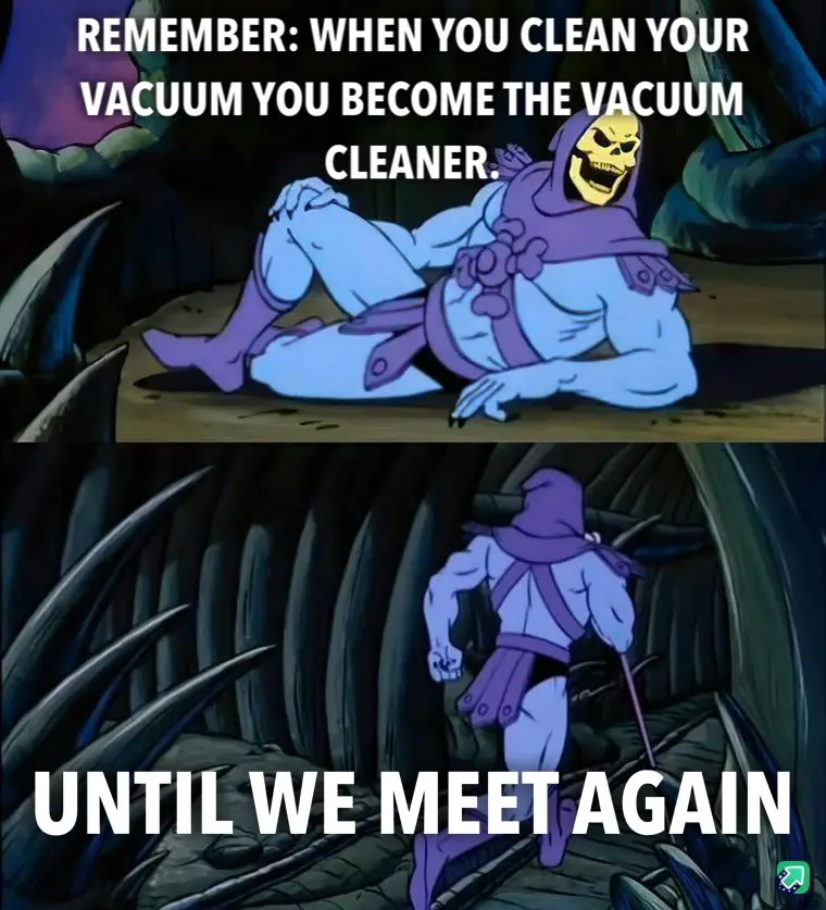 The image is split into two panels featuring the animated character Skeletor from 'He-Man and the Masters of the Universe'…