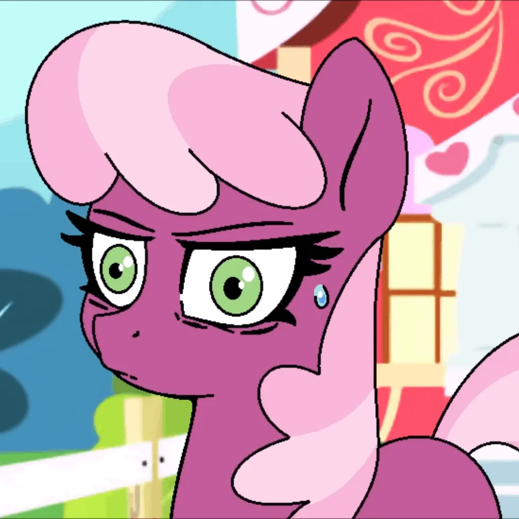 The image shows four identical panels of the animated character Twilight Sparkle from My Little Pony, each displaying an…