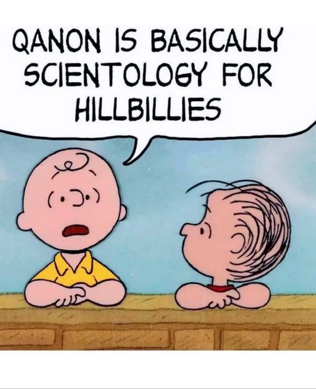 A cartoon image shows two children, one with a bald head and a yellow shirt looking shocked, the other with curly hair…