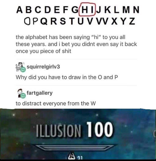 The image displays a meme format with the alphabet in two rows, where the letters H, I, and J are circled in red. Below…