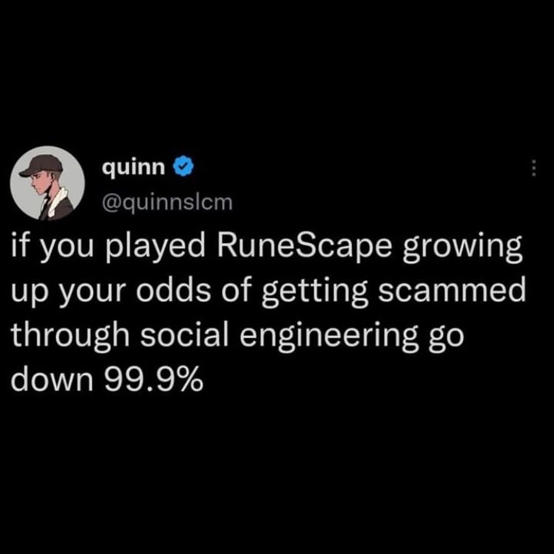 A screenshot of a tweet from user 'quinn' with a verified blue checkmark, featuring a profile picture of an anime-style…