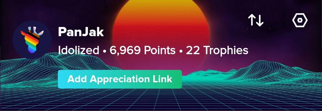 A retro-futuristic digital landscape with a large orange-red sun and teal wireframe mountains under a starry purple sky…