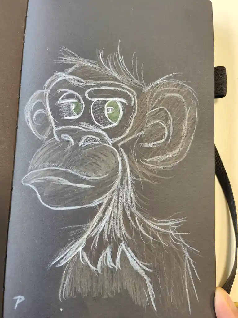 Just a playful monkey being its adorable self.