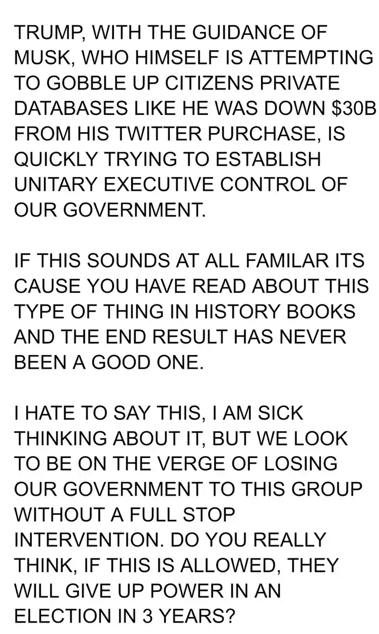 The image is a plain white background with large, bold, black text in three distinct paragraphs. The text discusses concerns…