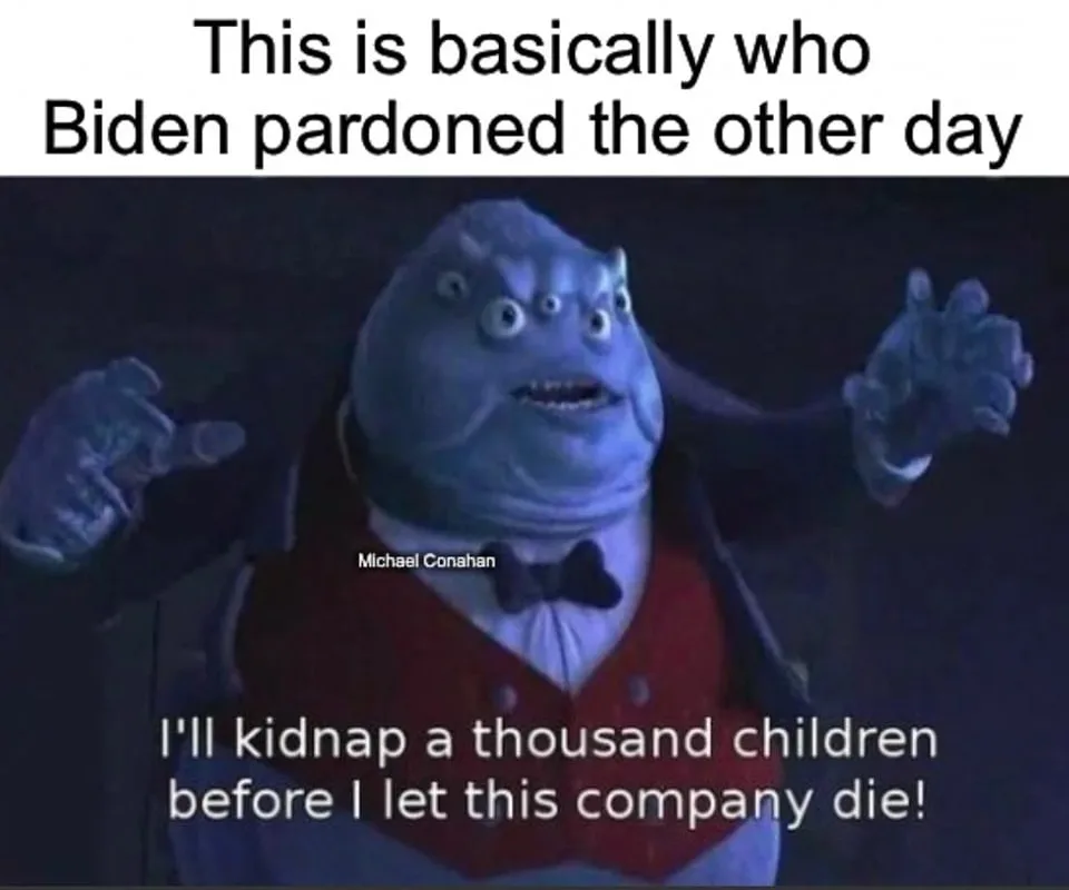 The image shows a blue-skinned, three-eyed animated character in a red vest and bowtie, gesturing dramatically. The overlaid…