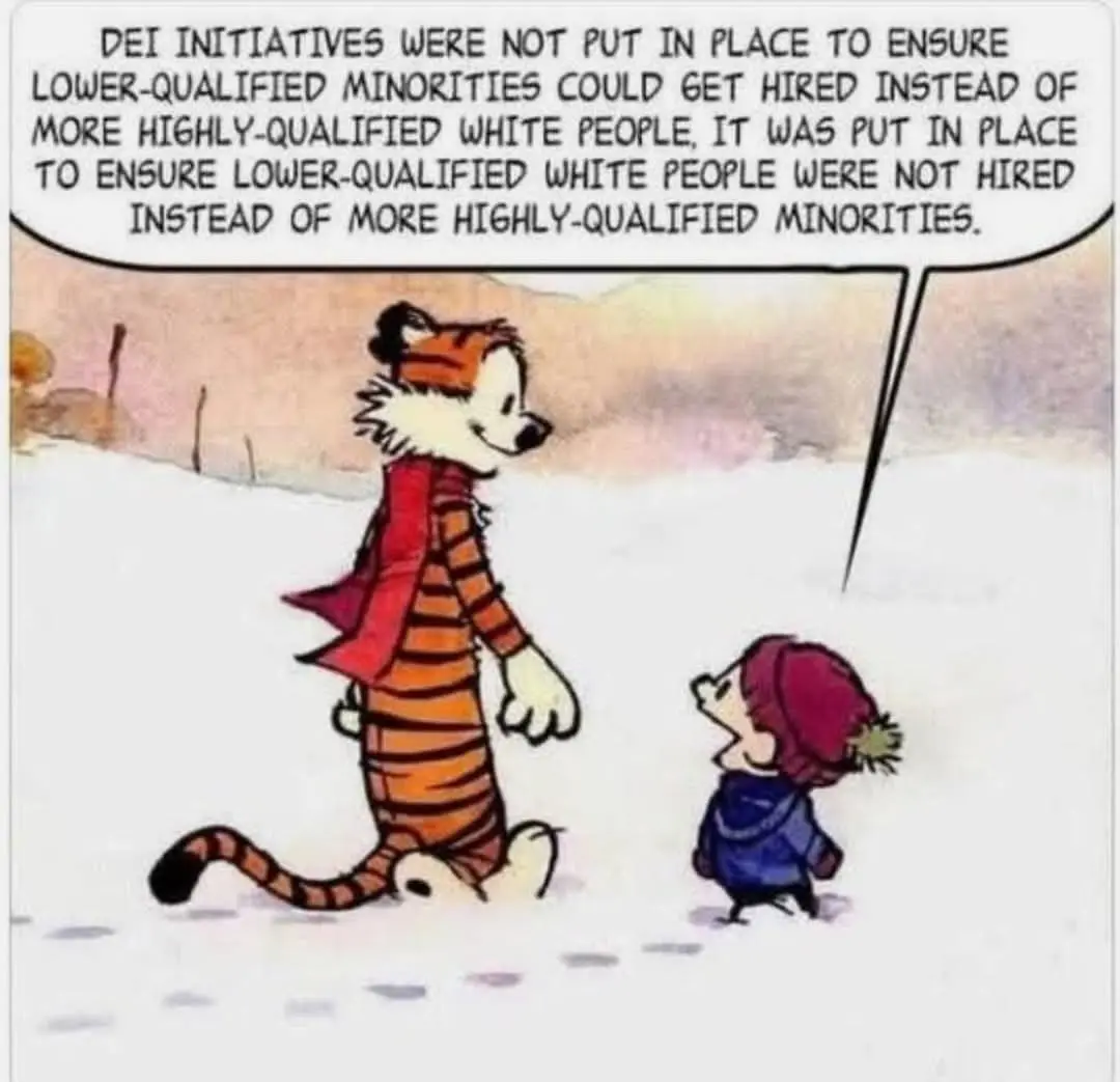 A Calvin and Hobbes comic strip shows Hobbes walking away from a small child, Calvin, in a snowy landscape. A speech bubble…