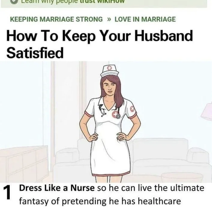 An illustrated woman in a nurse's uniform stands confidently with hands on hips in a living room. The image is from a…