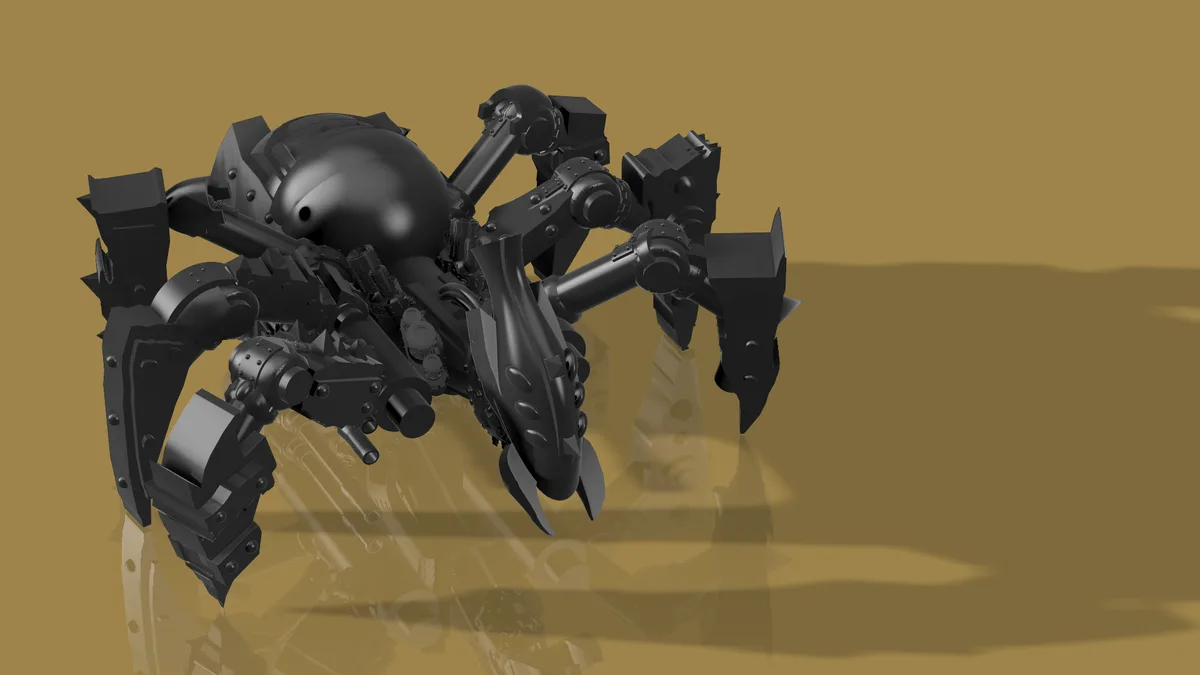 Behold the looted Wraithlord from Warhammer 40k!