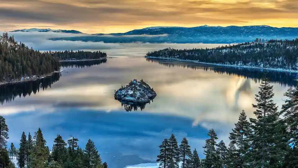 Nestled within California's Emerald Bay State Park, Fannette Island is the only landmass on Lake Tahoe, a vast…