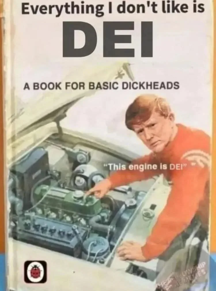 The image shows a vintage book cover featuring a man in an orange shirt pointing at a car engine. The text on the cover…