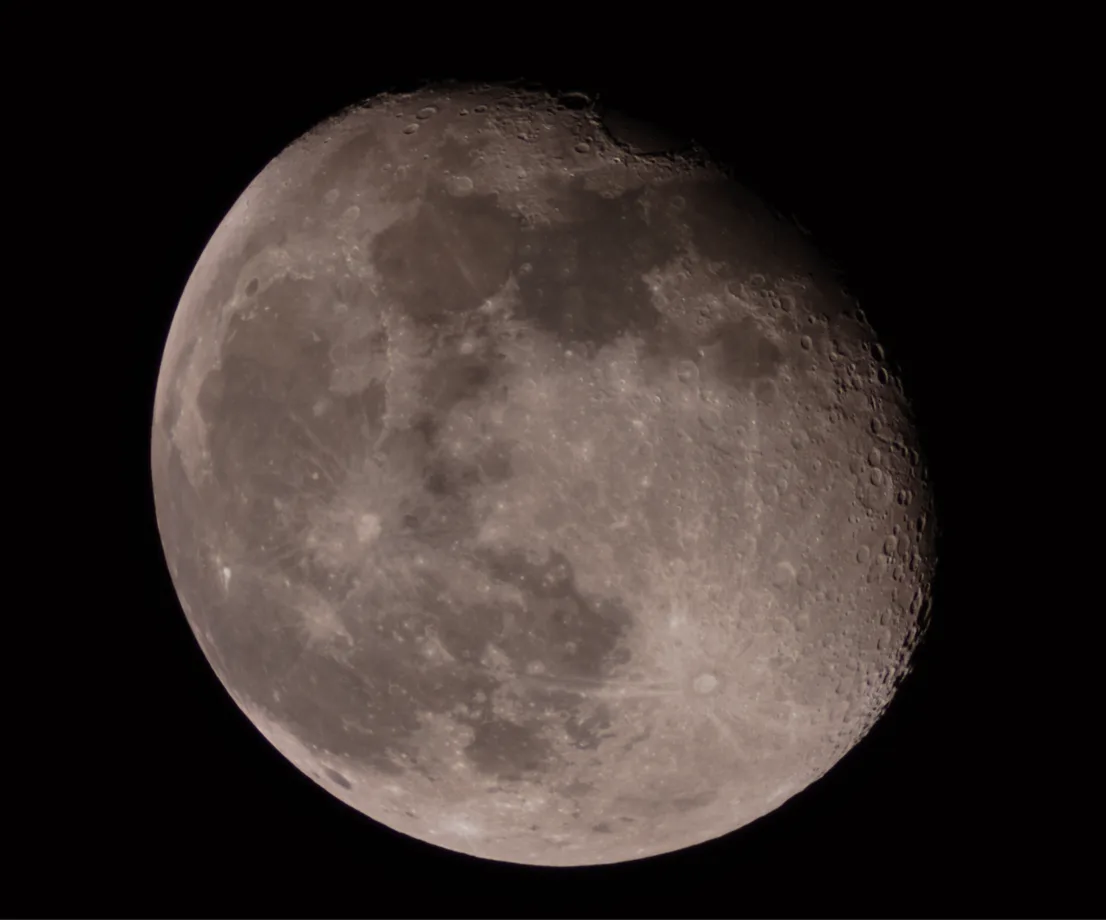The enchanting Waning Gibbous Moon