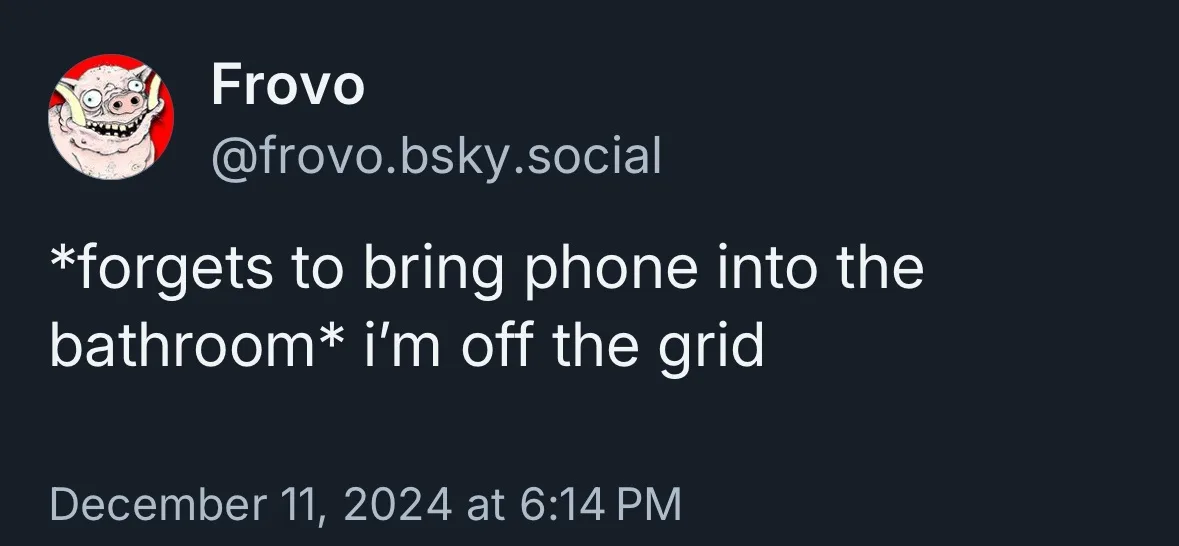 A screenshot of a social media post from a user named Frovo, showing a dark-themed interface with a cartoonish monster…