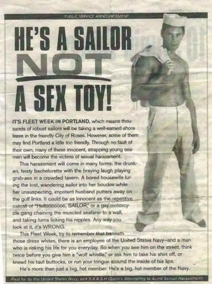 Throwback to an 80s magazine's public service announcement