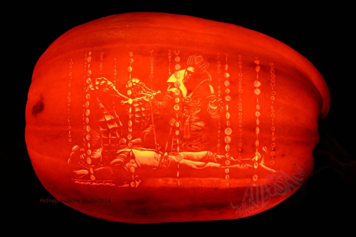 Check out this creative pumpkin design inspired by The Cell!