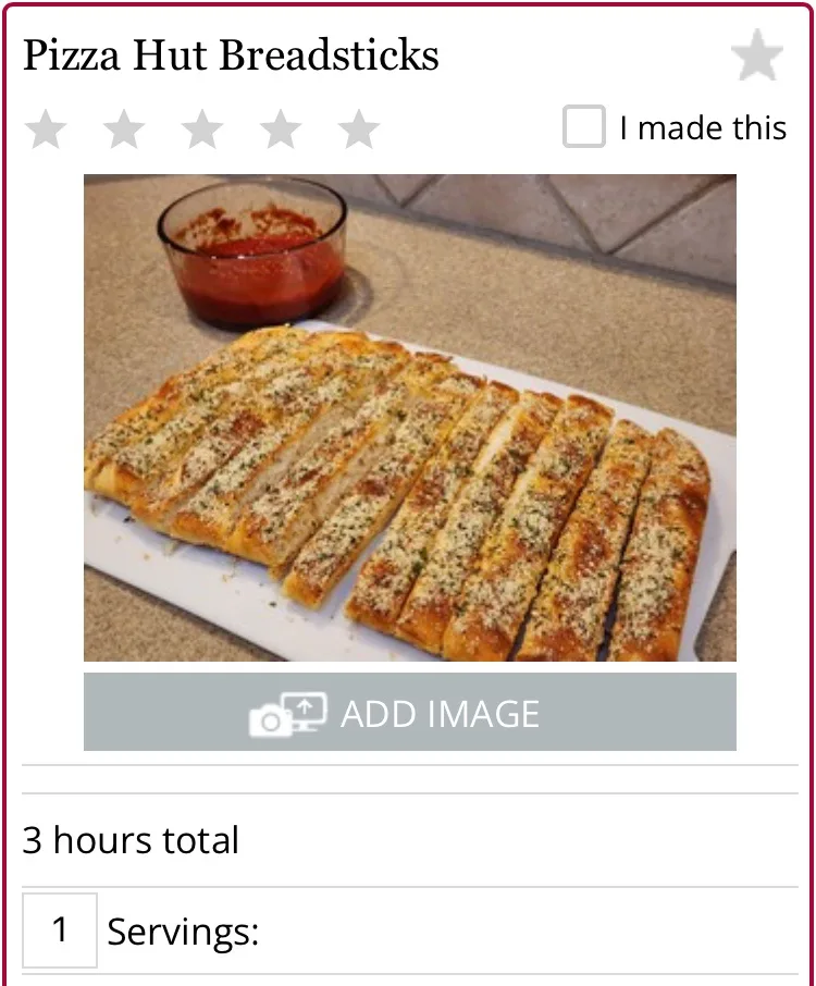 Delicious Pizza Hut breadsticks recipe revealed