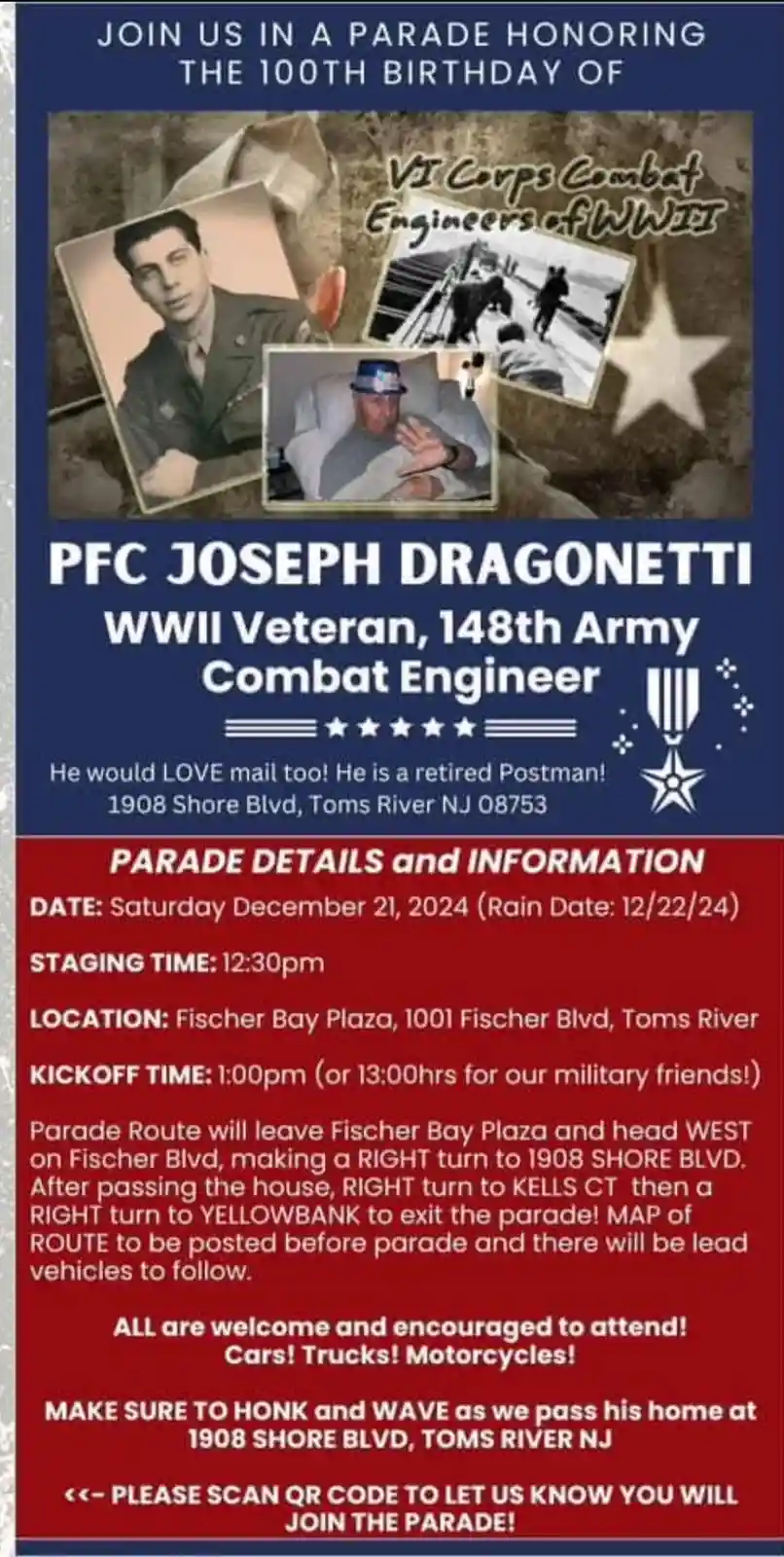 Let's Make His 100th Birthday Unforgettable!