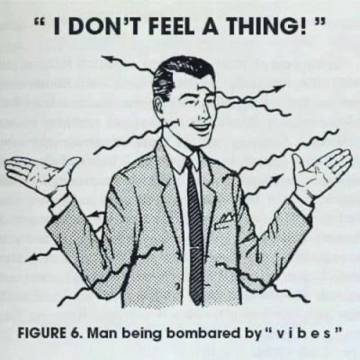 A vintage-style black-and-white comic illustration shows a man in a suit and tie with a smug, dismissive expression, arms…