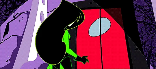 The image shows a sequence of panels featuring the animated character Gwen Tennyson from Ben 10, transitioning from a…