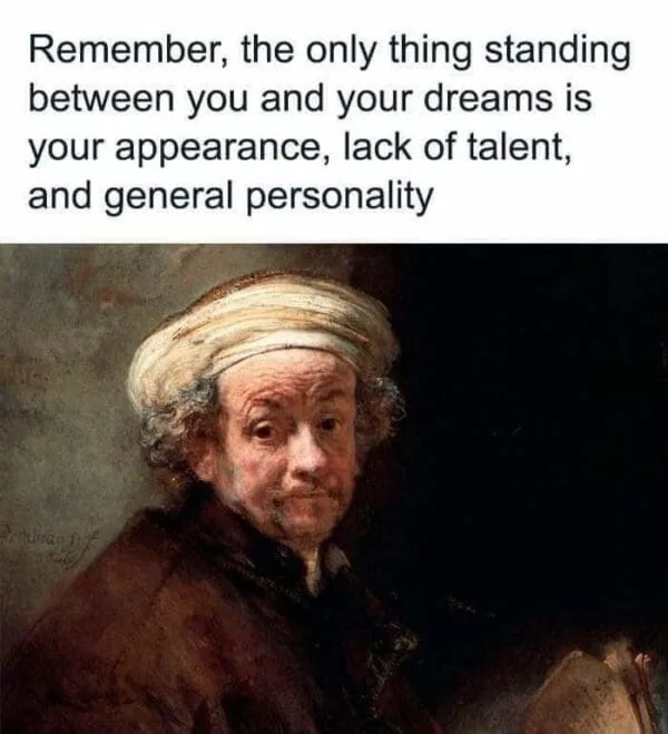 A classical painting of a man with a turban and dark clothing, looking directly at the viewer with a slightly skeptical or…