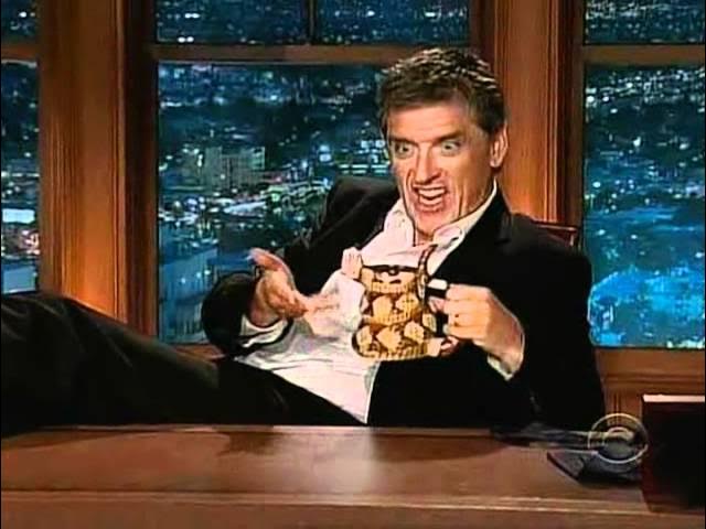 Check out Craig Ferguson's iconic rattlesnake mug!