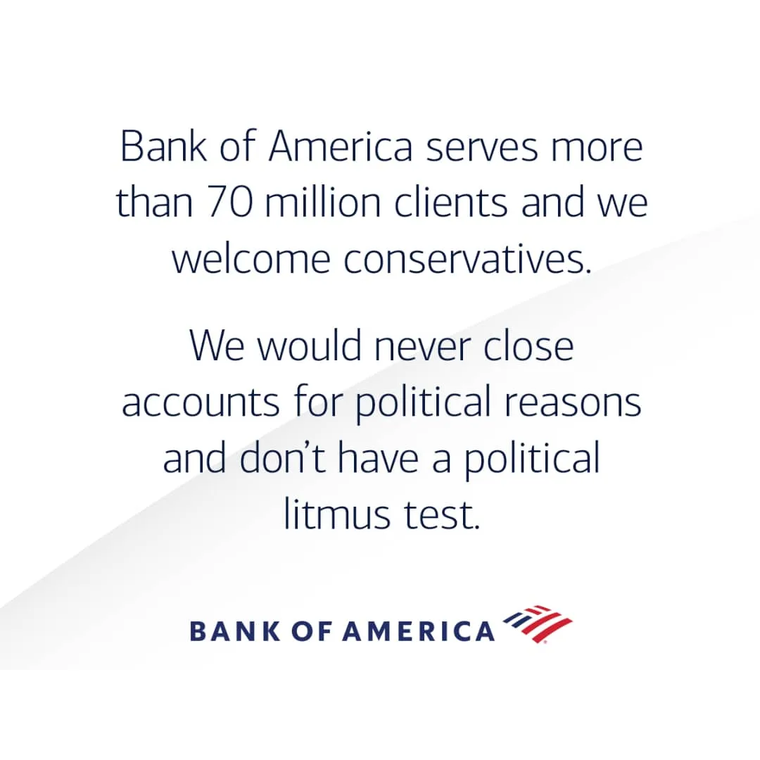 The image displays a clean white background with dark blue text in a corporate font, mimicking a Bank of America official…