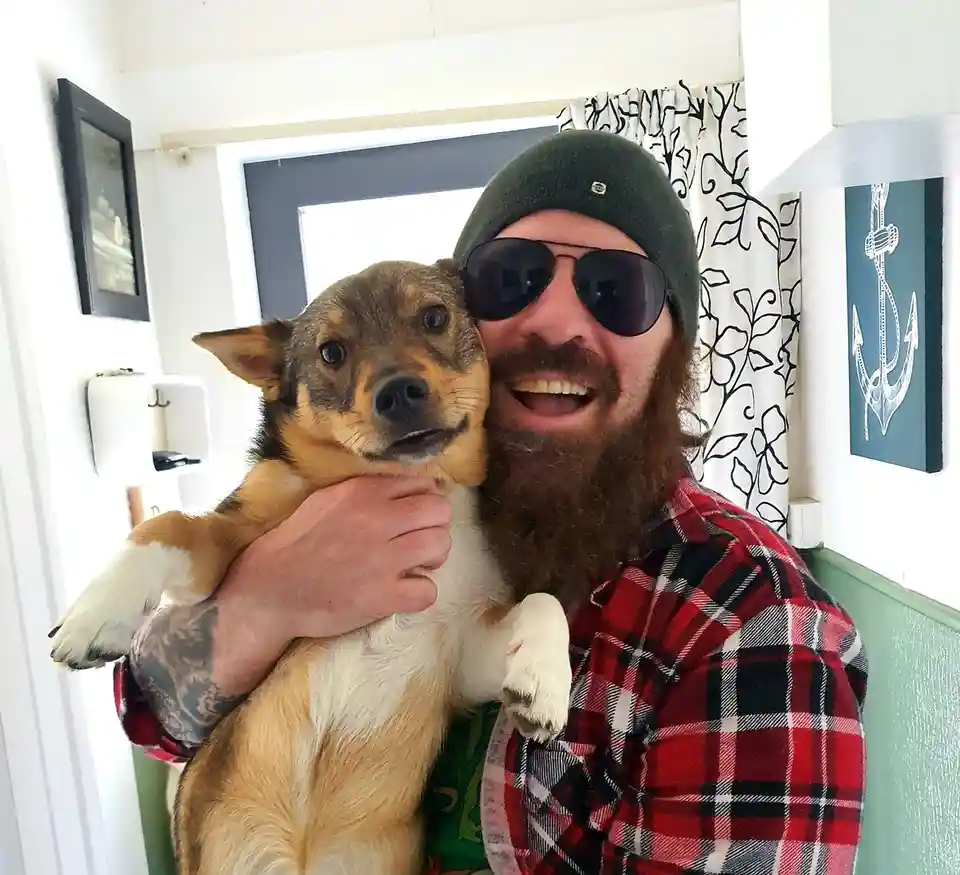 Christmas selfie with Basil and me!