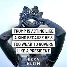 A black-and-white image shows a person in a dark suit holding a crown above their head with both hands. Overlaid text in…