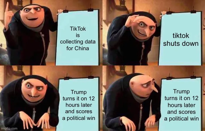 A four-panel meme featuring the animated character Gru from Despicable Me. In each panel, Gru holds a light blue clipboard…