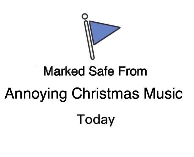 A simple graphic shows a blue triangular flag on a pole, with black text below it reading 'Marked Safe From Annoying…
