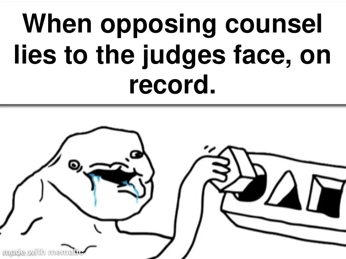 A black-and-white cartoon depicts a crying, distressed face with tears streaming down, while a hand from the right side…