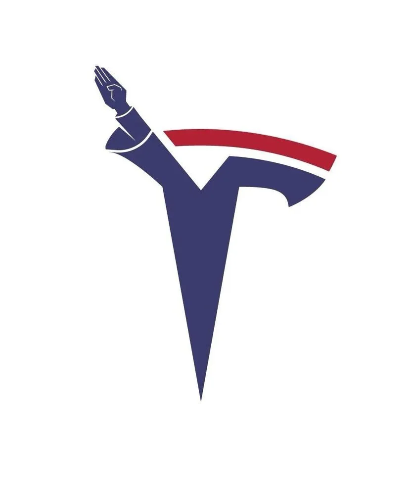 The image displays a stylized blue 'T' logo with a red and white stripe across the top, resembling a superhero cape. A blue…