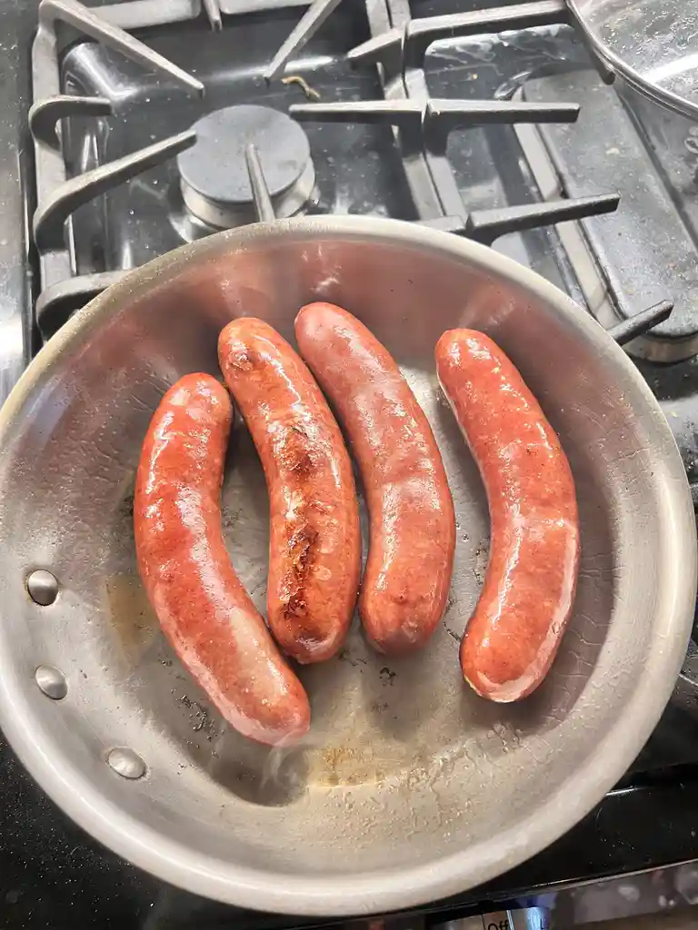 Bratwurst happiness: a delicious delight!