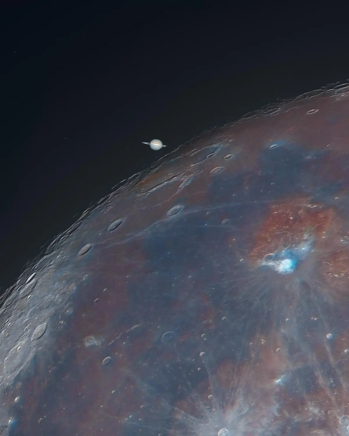 Witness Saturn Gracefully Passing Behind the Moon