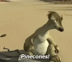 A six-panel sequence from the animated movie 'Ice Age' shows the character Scrat, a small, determined saber-toothed…